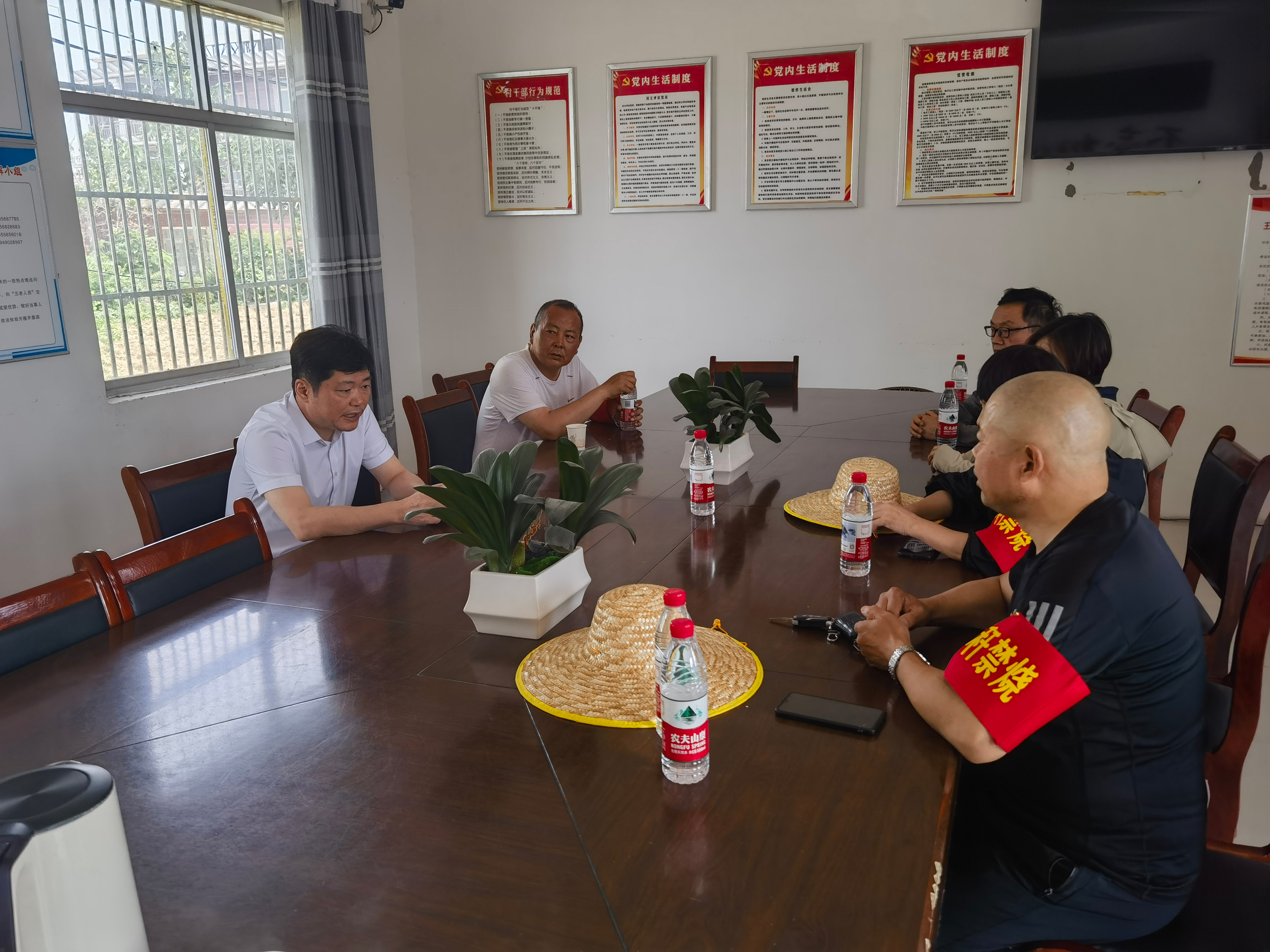市人社局党组成员、阜阳技师学院党委书记张扬一行到五岳村走访调研